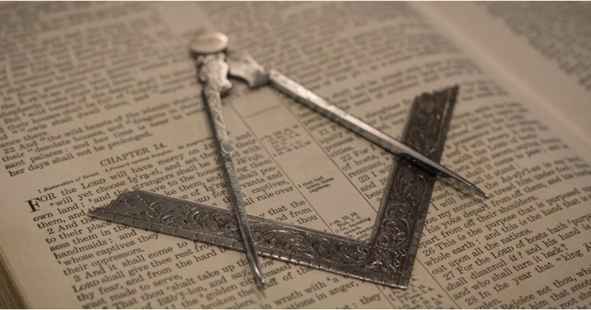 The Masonic Square and Compass. 